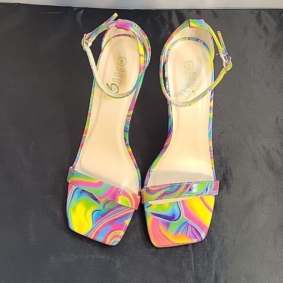 BRAND NEW ROUGE HELUIM SQUARE TOE OPEN TOE ADJUSTABLE BUCKLE  STRAP SANDAL G1 - Picture 4 of 14